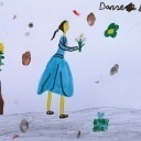 Dasha 10 ans "Danse" technique mix 21x29cm, année 2023