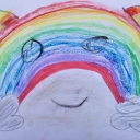 Schwaller Jessica 10 ans "Arc en ciel" pastel 21x29cm, année 2023